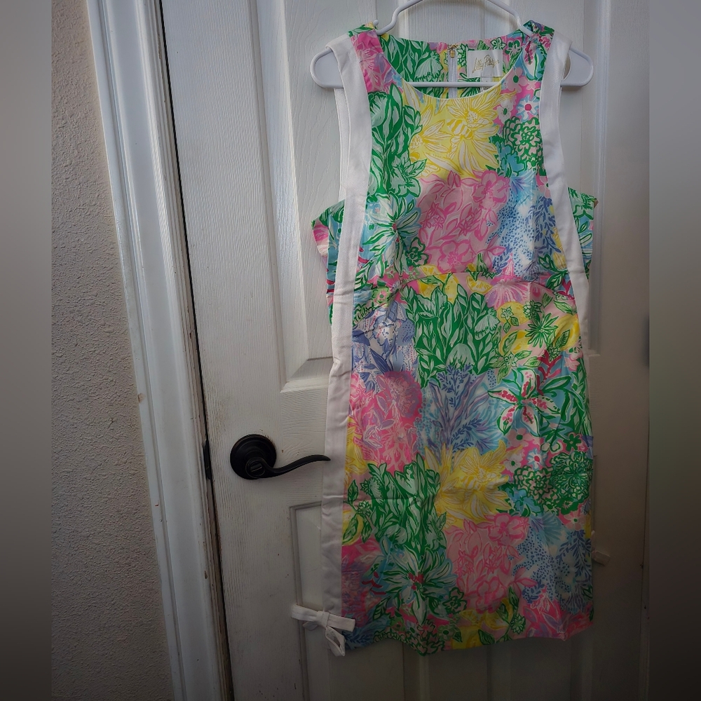 Lilly Pulitzer Floral Mini Dress - Green, Pink, Yellow